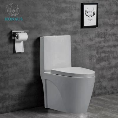 CE Modern Dual Flush Elongated One Piece Toilet Bowl Luxury Smooth Glazed