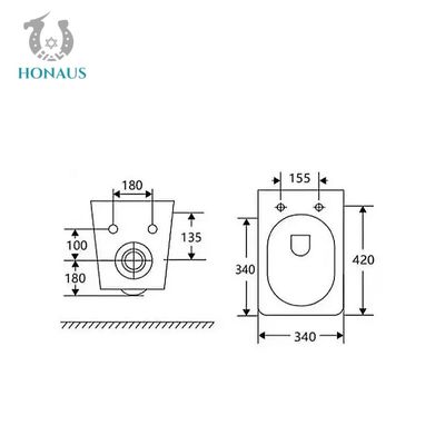 Wall Hung Toilet Using For Concealed Cistern  Ceramic Hung Bathroom Bowl With Seat Cover