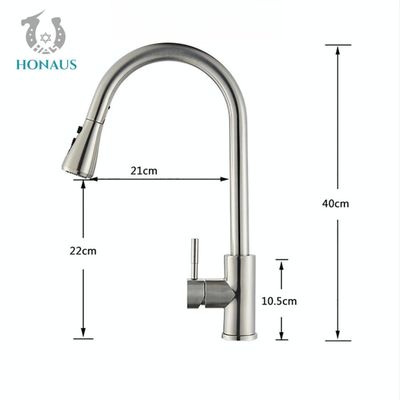 Sus304 Stainless Steel Kitchen Faucet Brushed Ceramic Cartridge Flexible Wash Basin Tap
