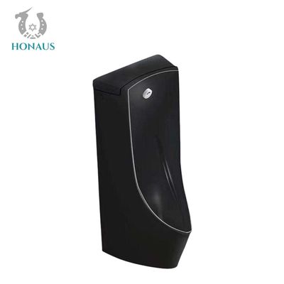 Black Multi Shape Male Standing Urinal Sensor Flush Commercial Urinals
