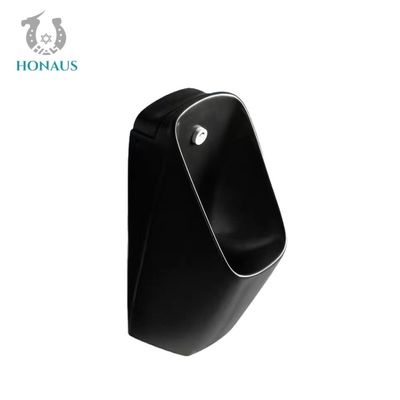 Black Multi Shape Male Standing Urinal Sensor Flush Commercial Urinals