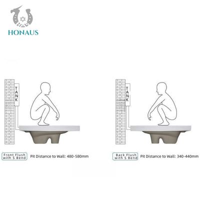 Watermark  Squat Bowl Water Closet High Temperature Ceramic Squat Toilet