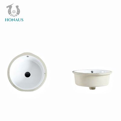 OEM One Piece Bathroom Inset Basin Round Undercounter Basin 410*410*170mm
