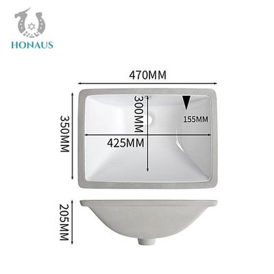 10L-15L Oval Round Bathroom Inset Basin With Overflow Household Hotel Used
