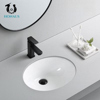 10L-15L Oval Round Bathroom Inset Basin With Overflow Household Hotel Used