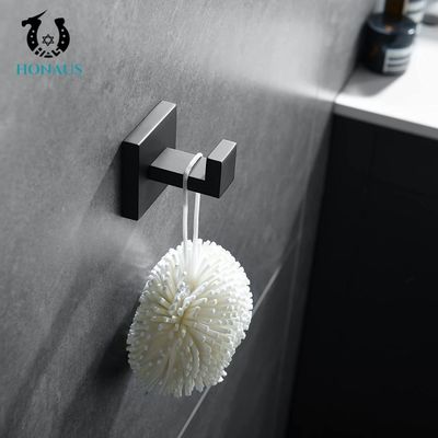 Customized Bathroom Towel Holder Rack With Hooks No Drill Nail Wall Mounted