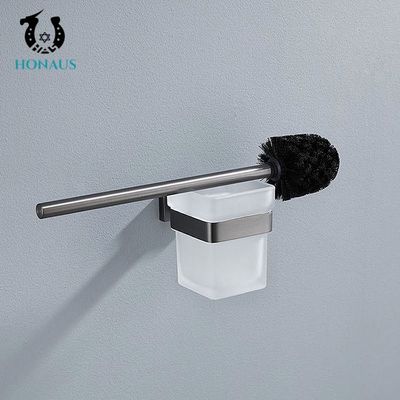 6 Pieces Set 304SS Wall Mounted Bathroom Fittings Modern Design Style