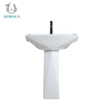 Bathroom Full Pedestal Wash Basin Free Standing Single Hole Multiple Size