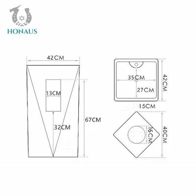 Ceramic Pedestal Free Standing Wash Basin Multiple Shape OEM ODM