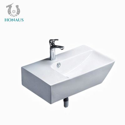 OEM ODM Ceramic Square Wall Hung Basin Porcelain Wall Mount Sink