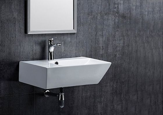 OEM ODM Ceramic Square Wall Hung Basin Porcelain Wall Mount Sink