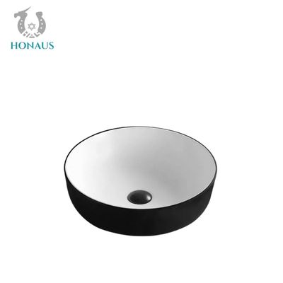 Ceramic Glazed Bathroom Countertop Basin Round Shaped Hand Wash Basin