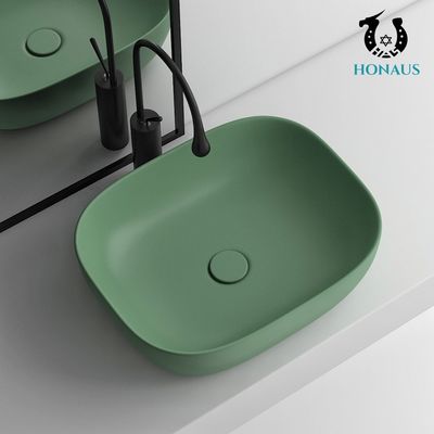 Modern Matte Colorful Bathroom Hand Wash Basin Above Counter Sink