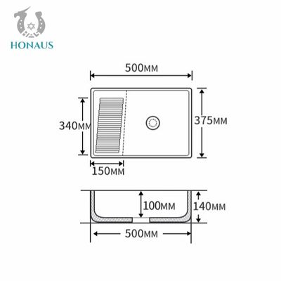 Balcony Laundry Bathroom Countertop Basin Washboard Ceramic Sink Hand Cloth Wash