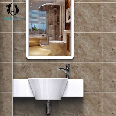 Ceramic Glaze Bathroom Wall Hung Basin Wall Mounted Washbasin With Overflow