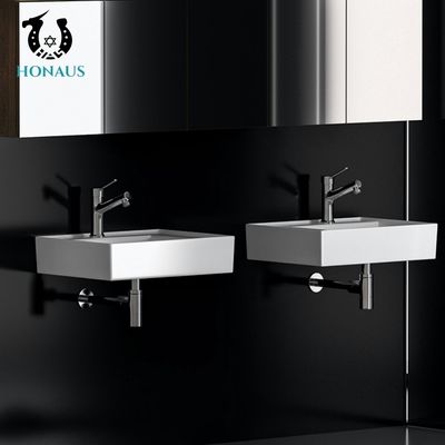Small Size Ceramic Bathroom Basin Freestanding Wash Basin Wall Hung Sink For Apartment