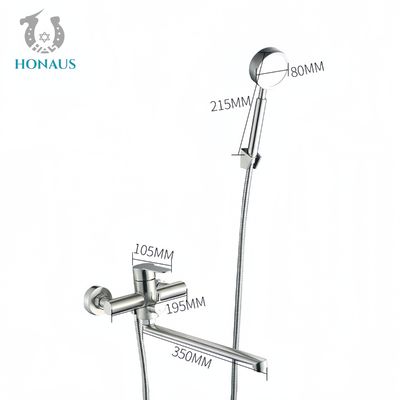 Bathtub Triple Shower Head Set Wall Mounted Rainfall Spray Head