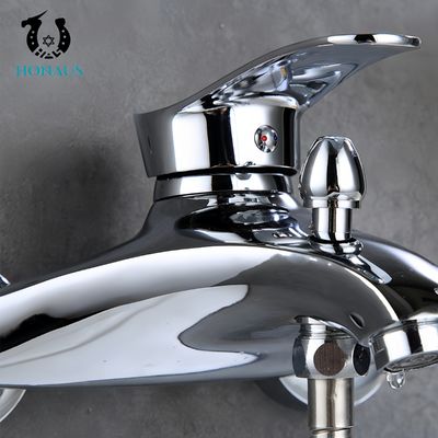 Triple Handle Mixing Bathtub Faucet Durable Ceramic Valve