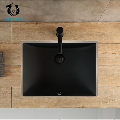 Rectangular Under Mounted Bathroom Inset Basin Matt Black CE CUPC