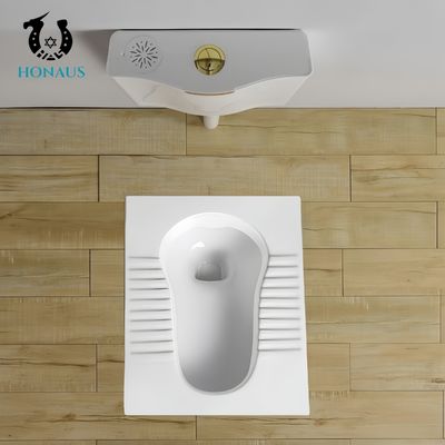 530*430*190/230mm Ceramic Squatting Pan Toilet Without S Bend Anti Slip