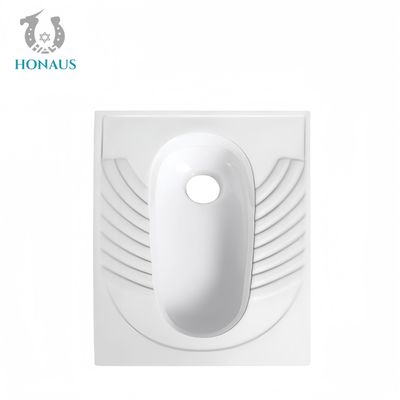 405mm Pit Distance Squatting Pan Toilet 550*440*190/230mm For Office Building