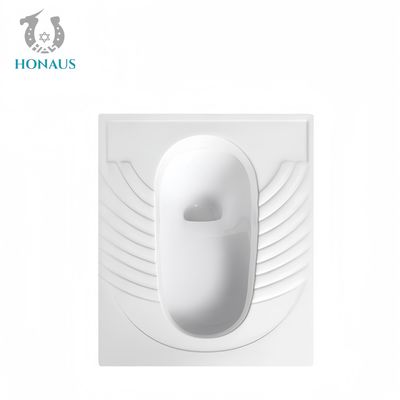405mm Pit Distance Squatting Pan Toilet 550*440*190/230mm For Office Building