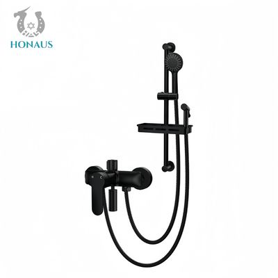 Multi Function Exposed Valve Showers Triple Handles Pressurized Spray Gun Brass Body