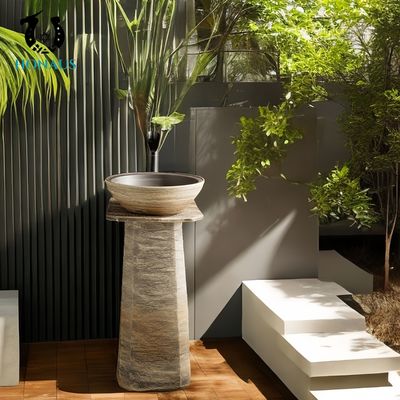 Indoor Outdoor Full Pedestal Wash Basin  Ceramic Retro Design