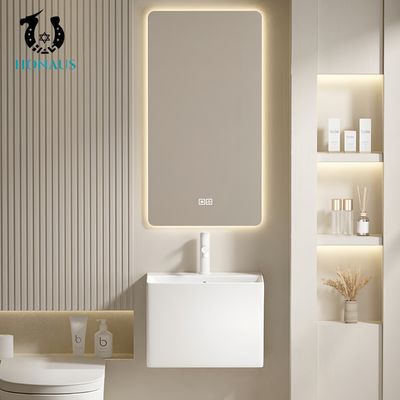 Trapezoid Bathroom Wall Hung Bain Ceramic White Thin Edge Single Hole 20L Capacity