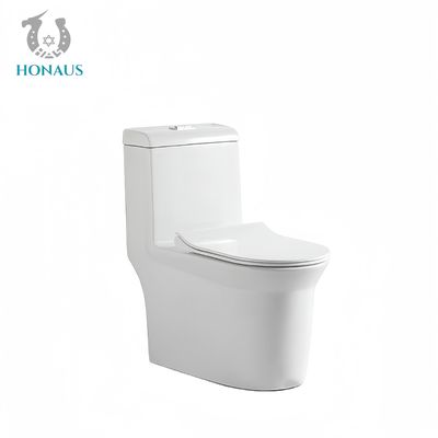 Self Clean Ceramic One Piece Toilet Bowl Luxury S/P Trap Siphonic Jet Customizable