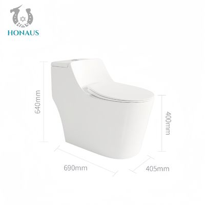 Premium Ceramic One Piece Toilet Bowl Luxury Design Round Dual Flush Factory Sale