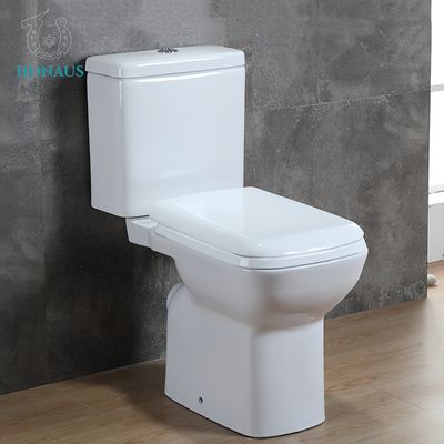 Modern Two Piece Toilet Bowl 780*370*650mm Best White Ceramic Dual Flush S/P Trap