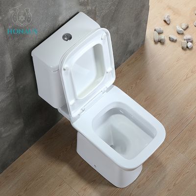 Modern Two Piece Toilet Bowl 780*370*650mm Best White Ceramic Dual Flush S/P Trap