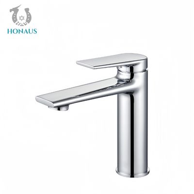 Premium Quality Wash Basin Faucet Brass Body Elegant Deck Mounted Chromed Surface