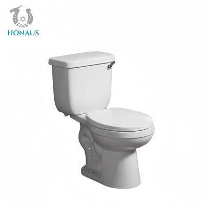Classic Two Piece Toilet Bowl Round High Temp Burned Ceramic Single Flush 750*400*720