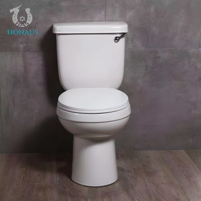 Classic Two Piece Toilet Bowl Round High Temp Burned Ceramic Single Flush 750*400*720