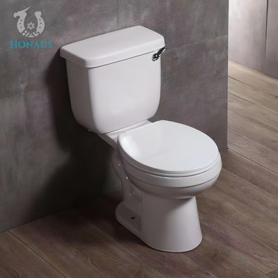 Classic Two Piece Toilet Bowl Round High Temp Burned Ceramic Single Flush 750*400*720