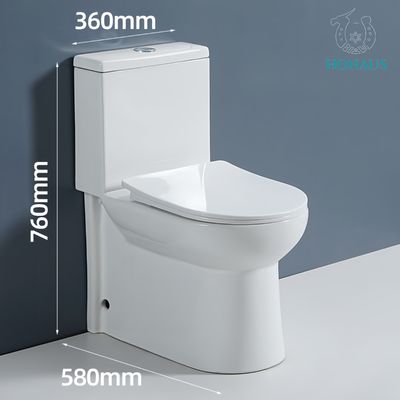 Elegant White Ceramic One Piece Toilet Bowl Vortex Flush Sea Worth Packing Bathroom Use