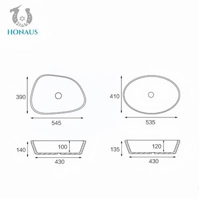 Modern Bathroom Countertop Basin Best Ceramic Yellow Two Shapes MOQ 50 Units