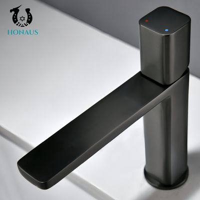 Modern Wash Basin Faucet Simplified Design Copper Body Luxury Hotel Apartment