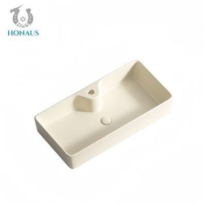 Luxury Bathroom Countertop Basin Premium Quality Ceramic Cream Modern Fast Drain