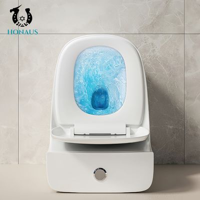 One Piece Toilet Bowl Siphonic Vortex Flush Round High Temp Burned Ceramic Silent Lid