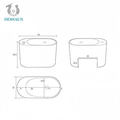 New Design Bathroom Wall Hung Basin Sintered Stone White Modern Hotel Apartment