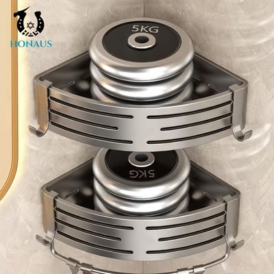 Bathroom Shower Accessories Wall Mounted Luxury Aluminum Shelf Heavy Load Bearing