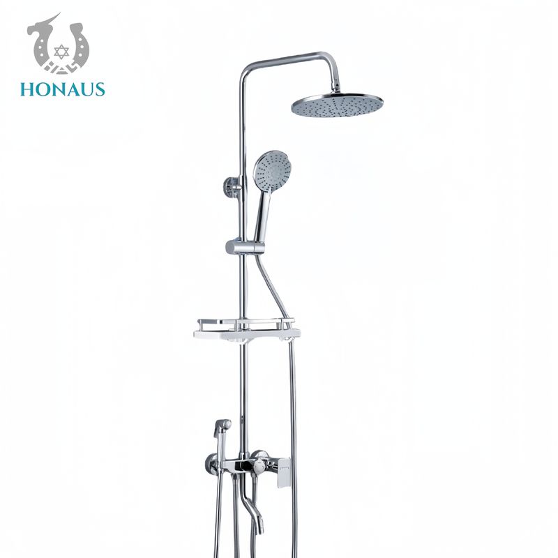 Modern Bathroom Shower Head Set Copper Mixing Valve Hotel Grade Pressure Boost