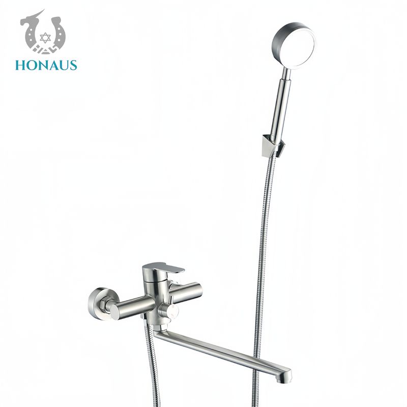 Bathtub Triple Shower Head Set Wall Mounted Rainfall Spray Head
