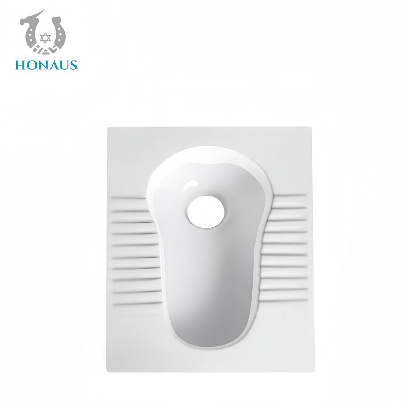 530*430*190/230mm Ceramic Squatting Pan Toilet Without S Bend Anti Slip