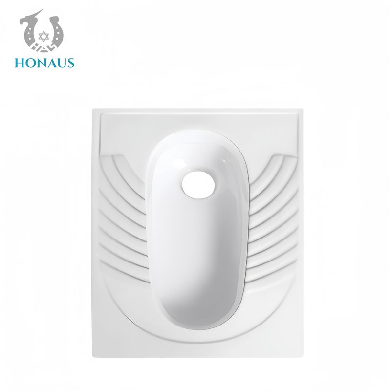405mm Pit Distance Squatting Pan Toilet 550*440*190/230mm For Office Building