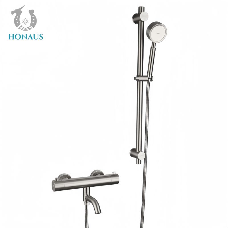 Wall Mounted Exposed Valve Showers 304 Stainless Steel Thermostatic Two Outlets