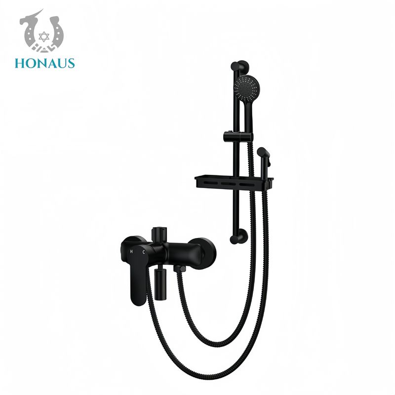 Multi Function Exposed Valve Showers Triple Handles Pressurized Spray Gun Brass Body